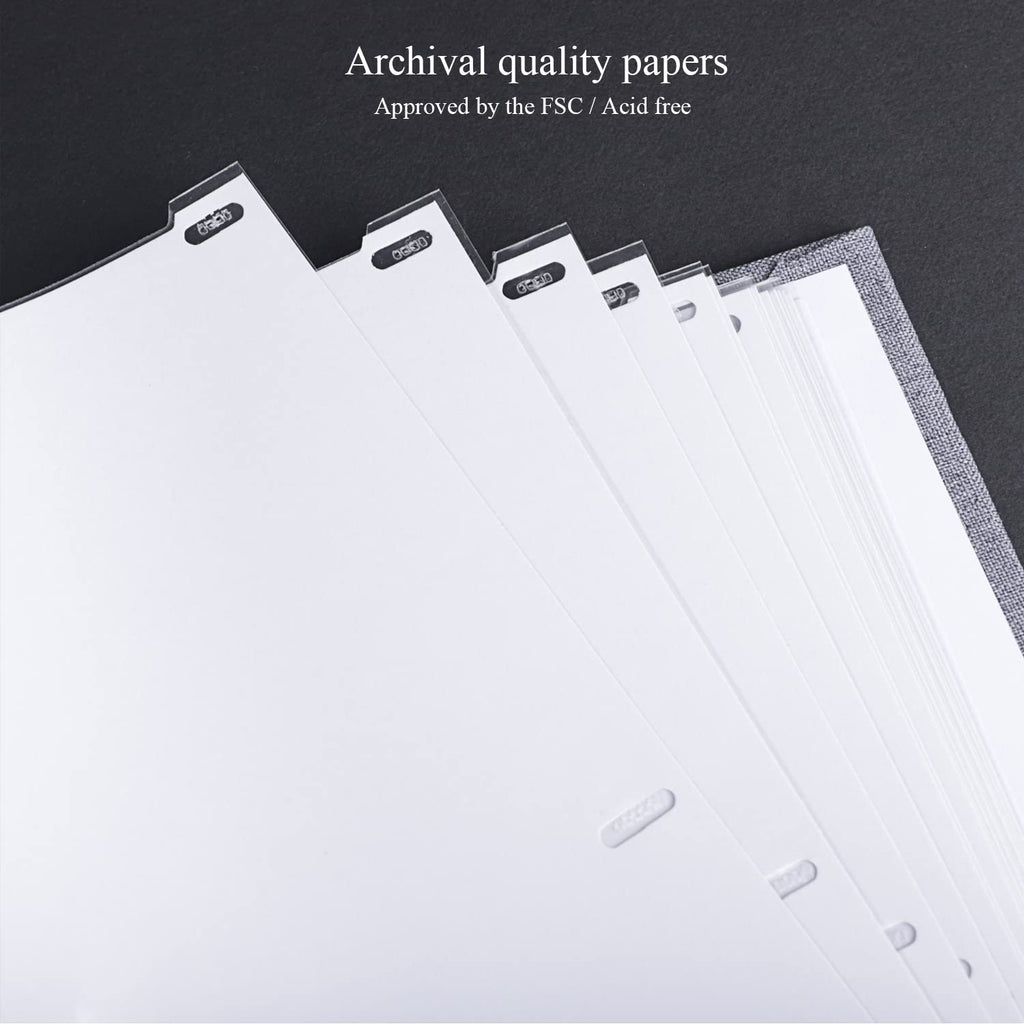 1Dot2 Photo Album With Writing Space 50 Pages 4X6 Photos Hold 200 Or 5X7 Pictures Hold 100, Linen Cover Small Photo Book Albums