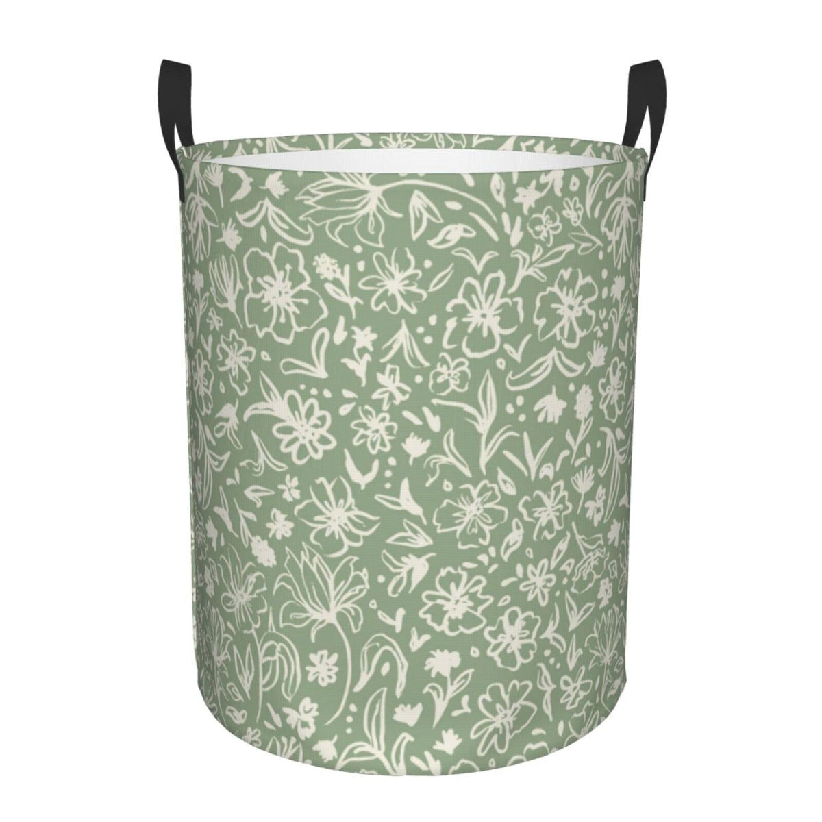 Sage Green Laundry Basket Foldable Laundry Hamper With Handles Waterproof Oxford Cloth Large Clothes Storage Bucket Toy Organize