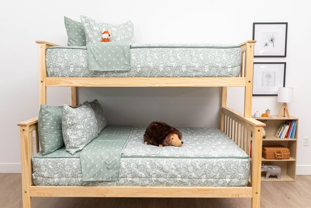 Beddy'S Fantasy Woodland Girls Durable Zipper Bedding, Bed In A Bag, Green Sheets & Comforter With Animal & Woods Design, Includ
