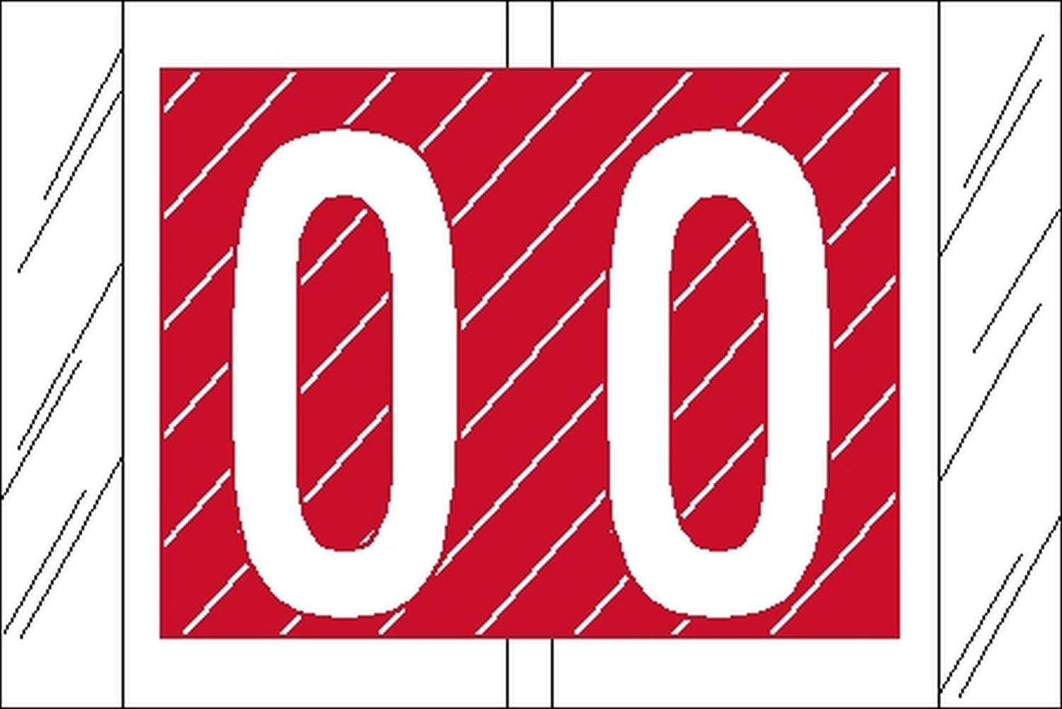 Tabbies Original Col'R'Tab 12000 Series Alpha Labels, Red, O', 1'H X 1-1/2'W, Heavy Duty & Fade-Resistant, Made In The Usa, 5