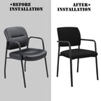 Deisy Dee Stretch Chair Slipcover Covers For Guest Reception Arm Chair (Only Chair Covers) C160 (Black)