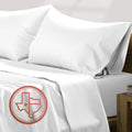 Texas Linen Co. Luxury Egyptian Cotton 4 Piece Full Size Sheet Set - 600 Thread Count Deep Pocket Fitted And Flat Sheets, Coolin