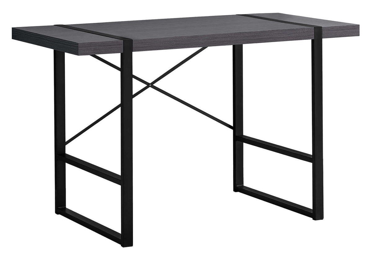 Monarch Specialties Laptop Table for Home & Office-Study Computer Desk-Contemporary Style-Metal Legs, 48' L, Gray