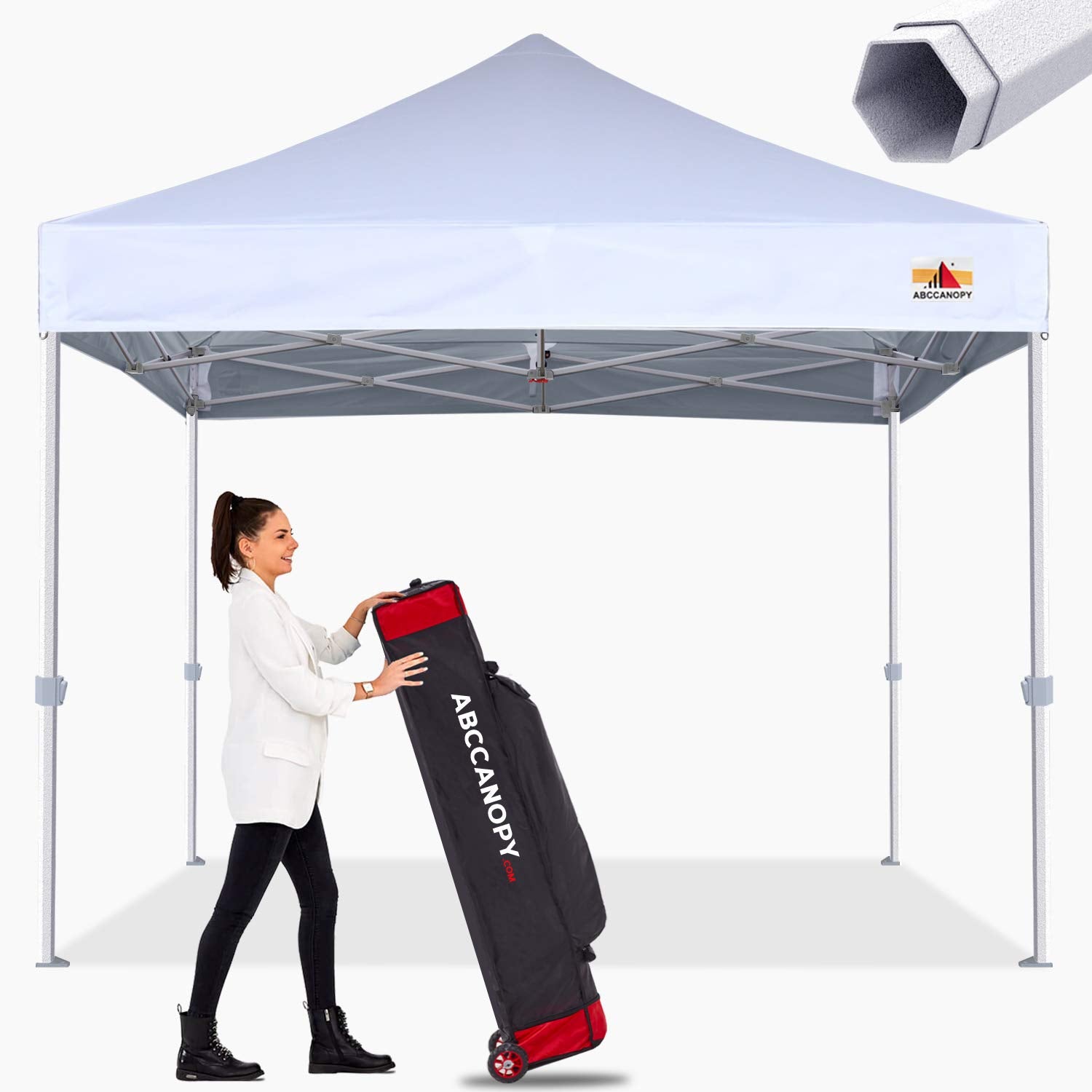 Abccanopy Commercial Pop Up Canopy Tent 8X8 Premium-Series, White