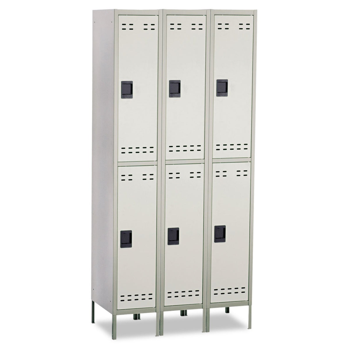 Safco 5526GR Double-Tier Three-Column Locker 36w x 18d x 78h Two-Tone Gray