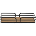 Simplify Vanity Tray | Modern Design | Dimensions 14X 6.5X 2.4 | Great For Cosmetics | Candles | Jewelry | Bamboo & Black |