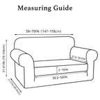 Turquoize Stretch Sofa Slipcover 2 Pieces Sofa Cover Couch Cover For 2 Cushion Couch Washable Furniture Protector Covers With Elastic Bottom Feature Thick Jacquard Fabric (Loveseat, Navy)