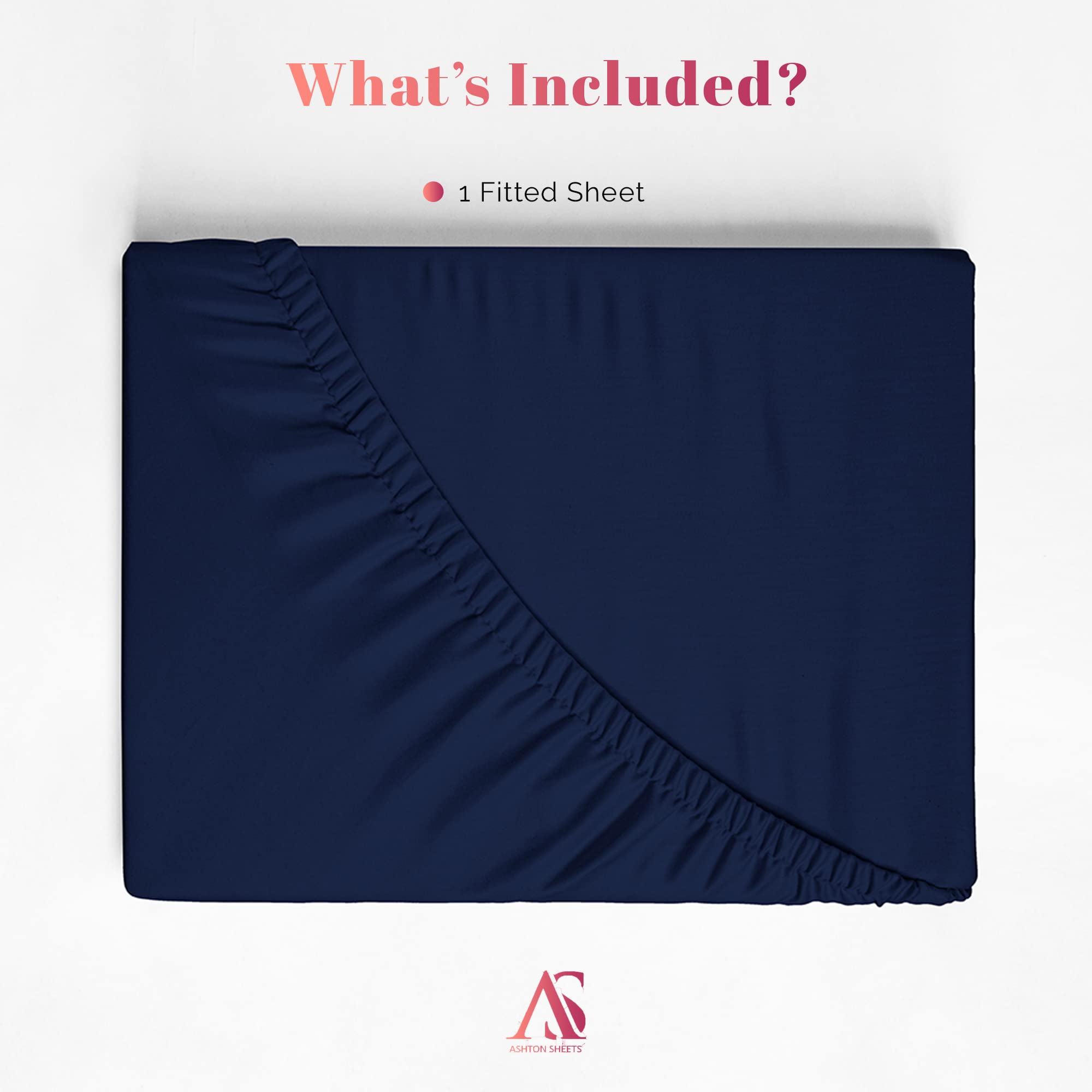 Ashton Sheets Premium 1000-Thread-Count Egyptian Cotton California King Fitted Sheet - 16'' Deep Pocket Cal King Fitted Sheets O