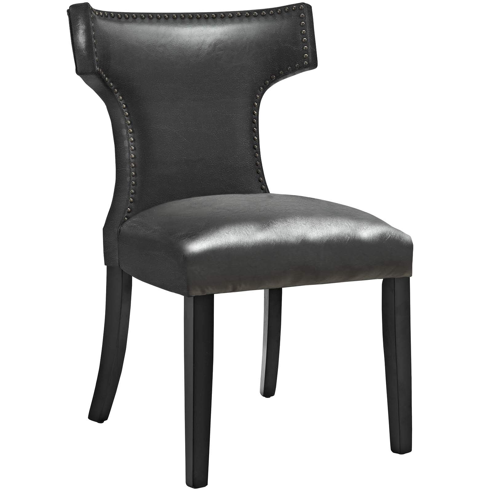 Modway Curve Vinyl Dining Chair, Black