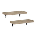 Furinno Tanna 22-Inch Wall Mounted Floating Display Shelves, Natural, Set of 2