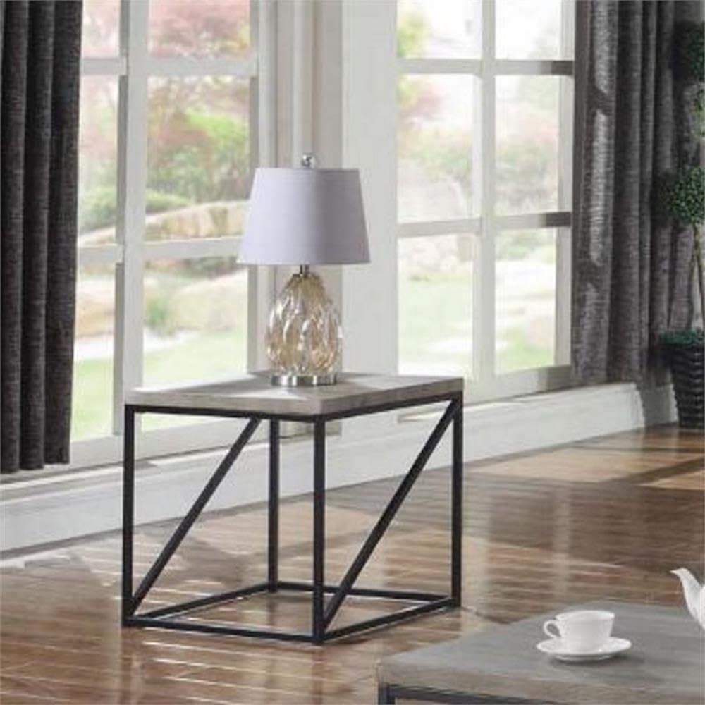 Coaster Furniture End Table Sonoma Gray Top Black 705617