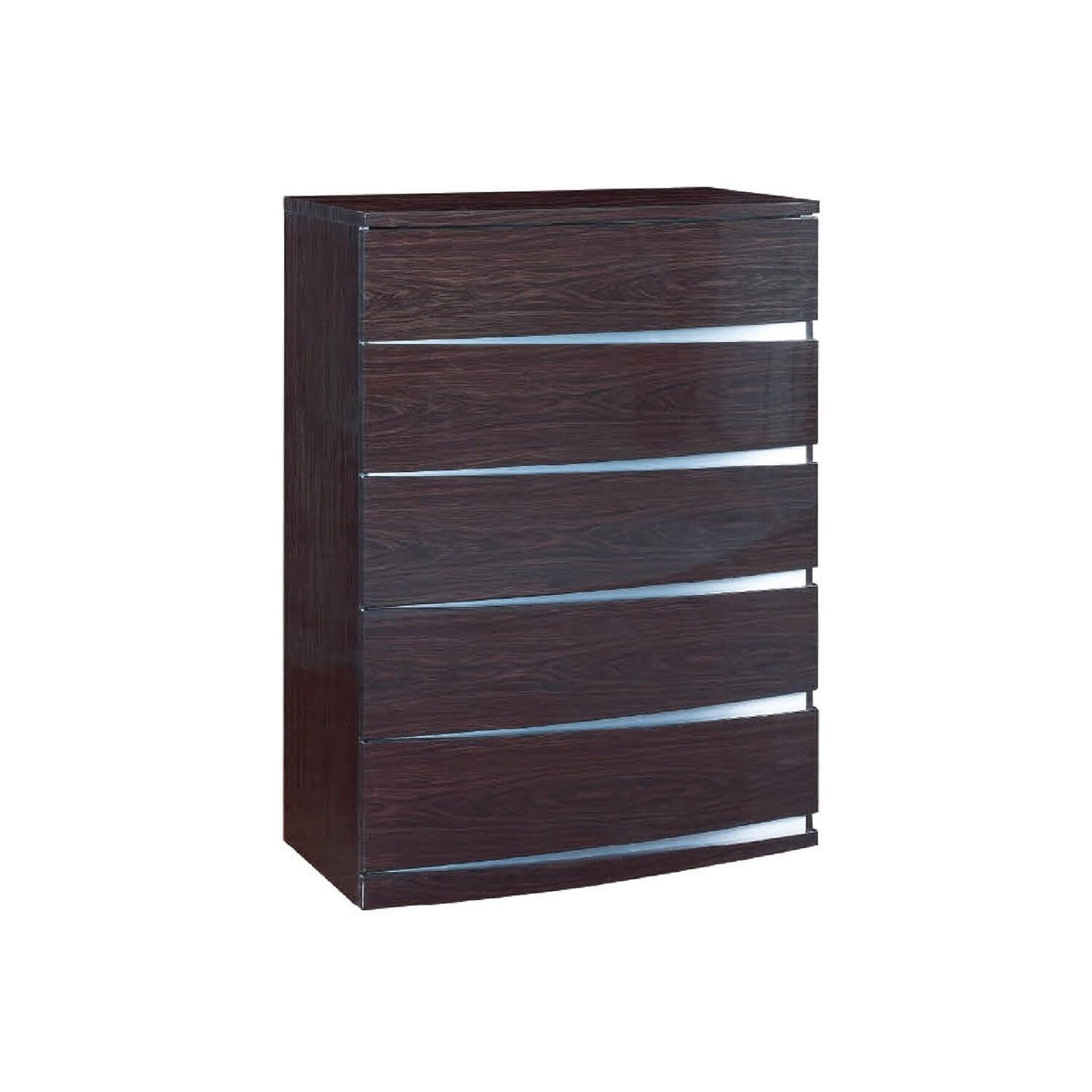 HomeRoots 32' Exquisite Wenge High Gloss Chest