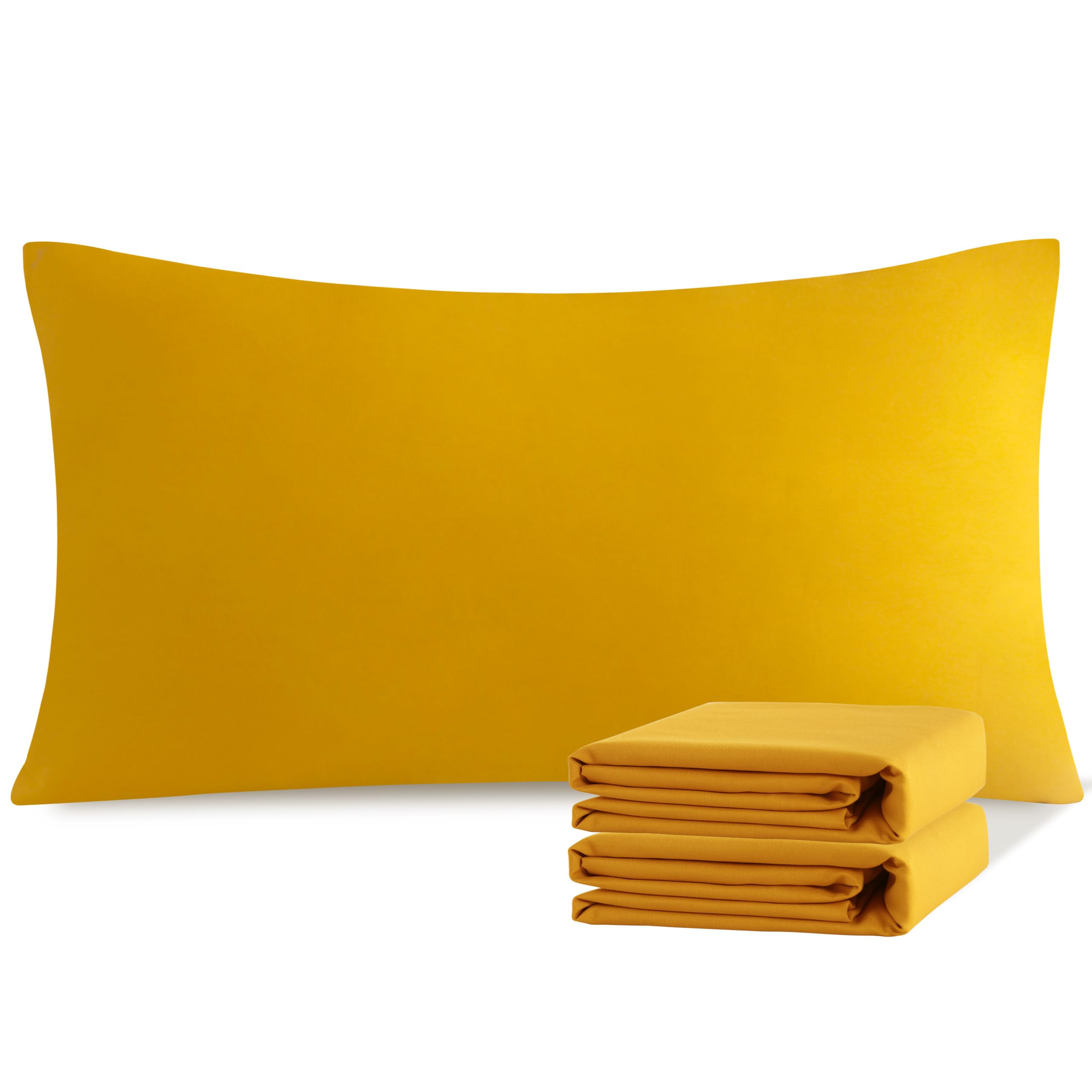 Ntbay King Pillowcase Set - 2 Pack Brushed Microfiber 20X40 Pillowcases - Soft, Wrinkle-Free, Fade-Resistant, Stain-Resistant, G