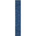 Nourison Essentials Indoor/Outdoor Navy Blue 2'2' X 20 Area Rug, Easy Cleaning, Non Shedding, Bed Room, Living Room, Dining Roo
