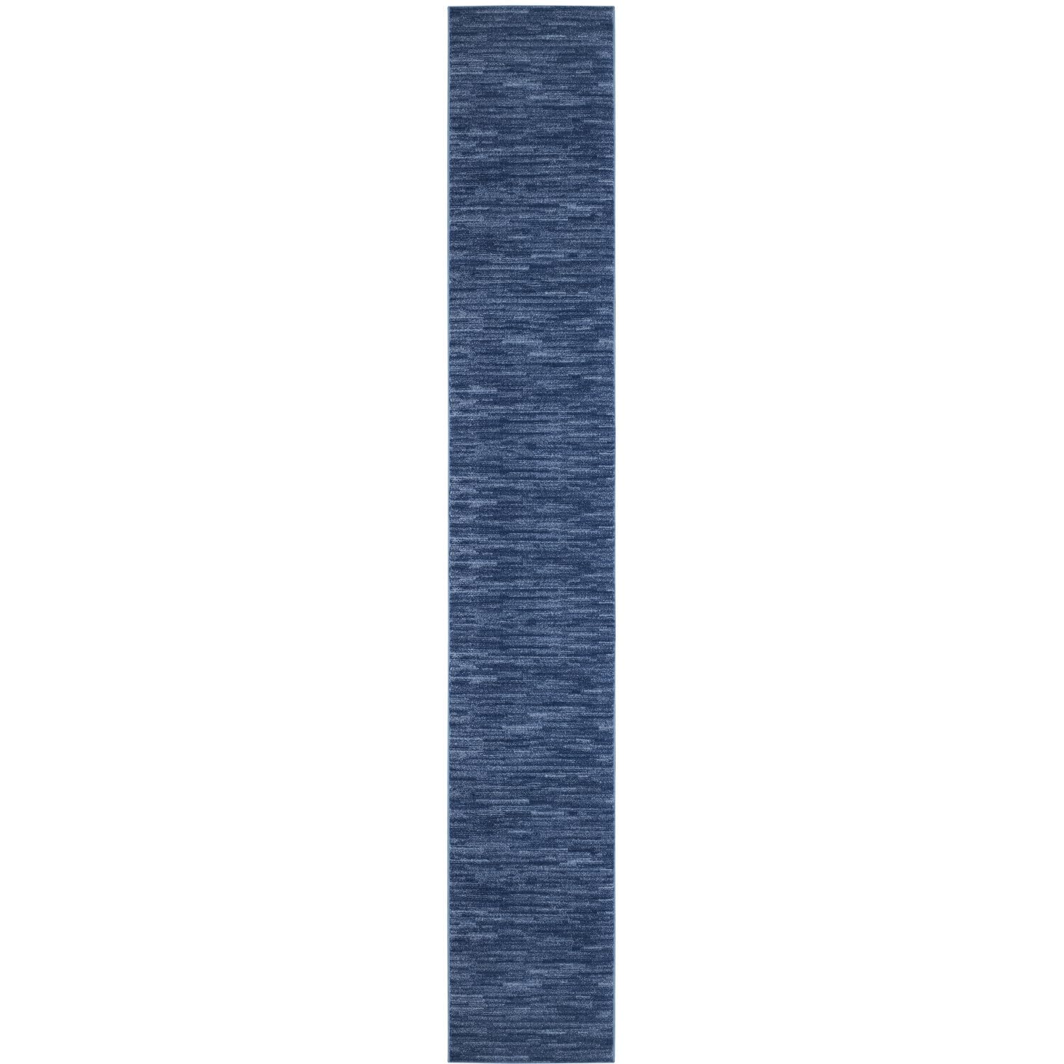 Nourison Essentials Indoor/Outdoor Navy Blue 2'2' X 20 Area Rug, Easy Cleaning, Non Shedding, Bed Room, Living Room, Dining Roo