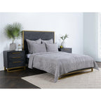 Kosas Home Dimitry Transitional Rayon Velvet & Cotton Sateen Queen Quilt In Gray