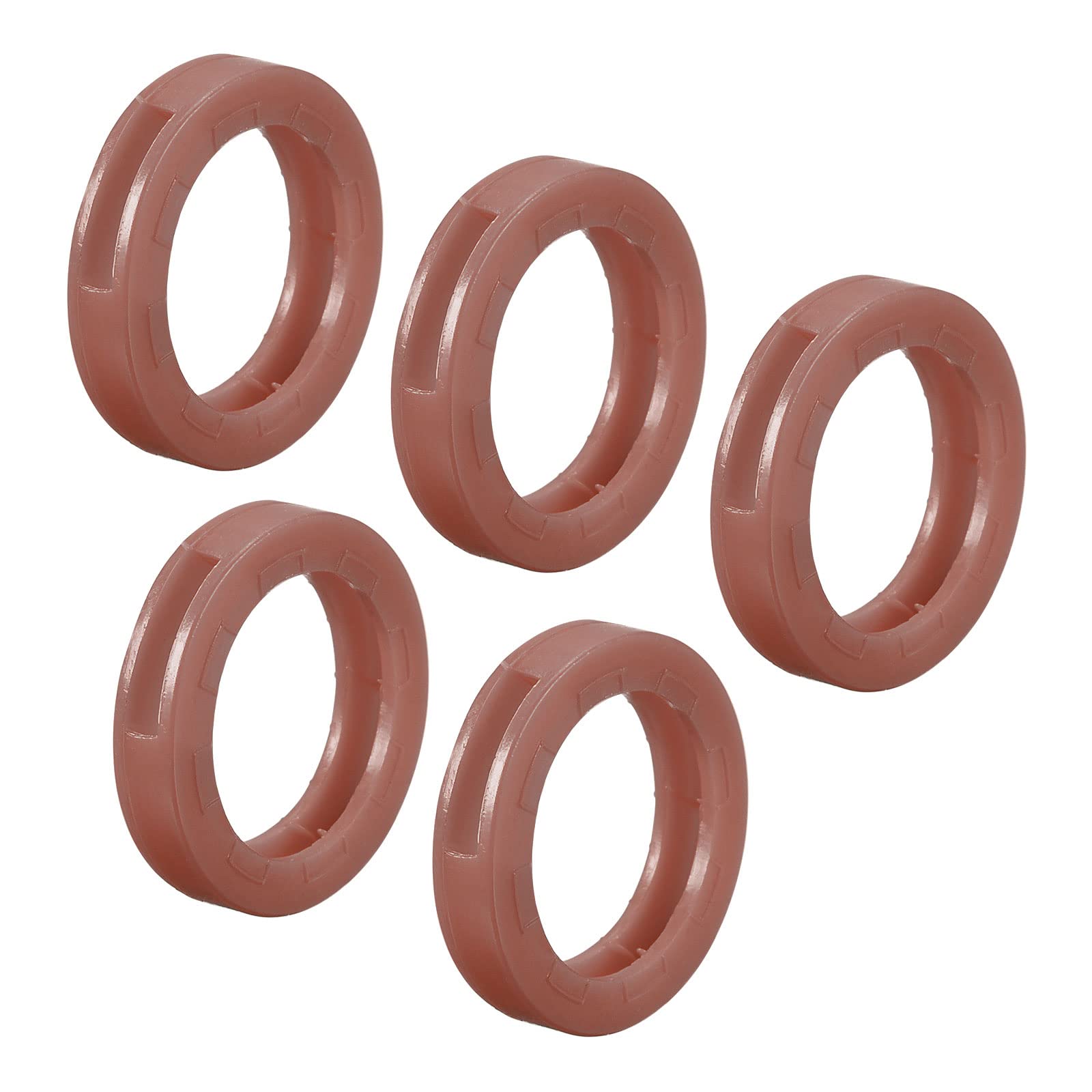 Patikil Key Cap Cover Rings, 10Pcs 24Mm Keys Identifier Coding Tags Silicone Sleeve For Office House Apartment Brown