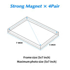 Juoifip Acrylic Picture Frame 5X7 Inch 5 Pack,Clear Magnetic Photo Frames,Double Side Freestanding Pic Frame For Desktop Display