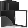 Teling 8 Pack Punchless Clamp Binder Folder Ringless Binder With Metal Clip And Poly Covers Flex Binder Colored Swing Clamp Bind