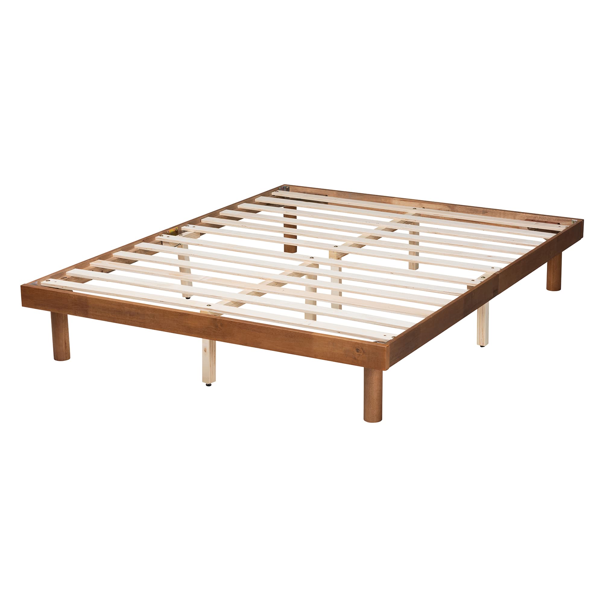 Baxton Studio Winston Bed Frame, Queen, Walnut Brown