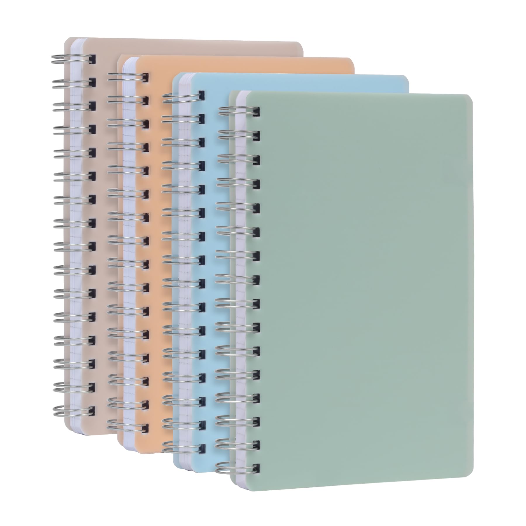 Oxford Poly Spiral Notebooks, Small 5.7 X 8.5 Book, Thick Poly Cover, White Paper, College Rule, 80 Sheets/160 Pages, Neutral Co