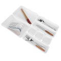 Desk Drawer Organizer Trays, Safe Grooved Drawer Dividers, Convenient Kitchen For Bathroom Workshop Bedroom(White)