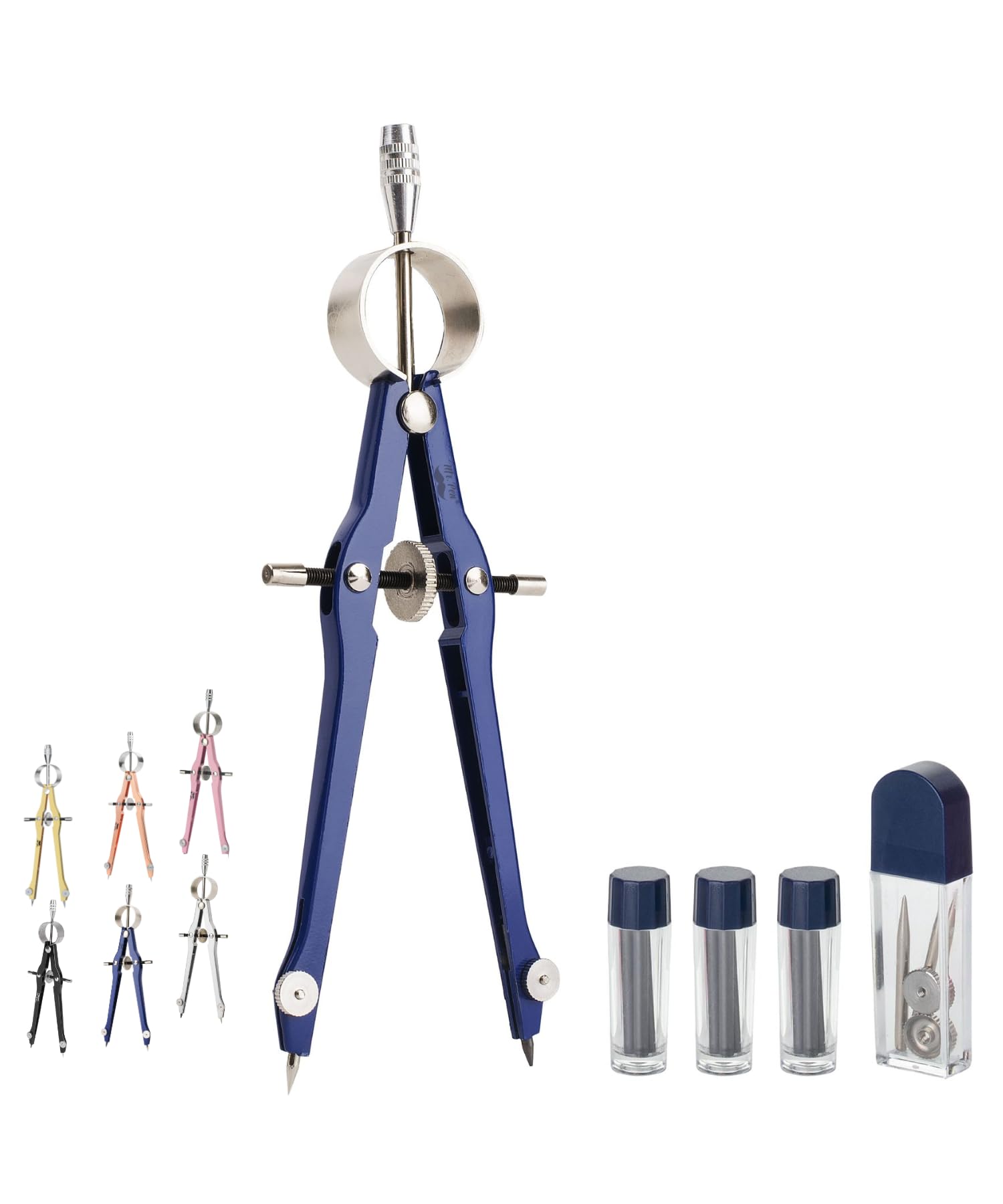 Mr. Pen- Professional Compass With Lock And Free Life Time Lead Replacement, Compass For Geometry, Spring Bow Compass, Precision