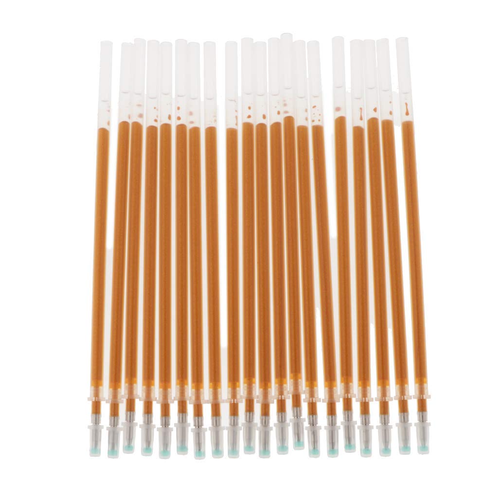 Taotenish 100Pcs Glitter Gel Pen Refills School Office Home Supplies - Dark Gold