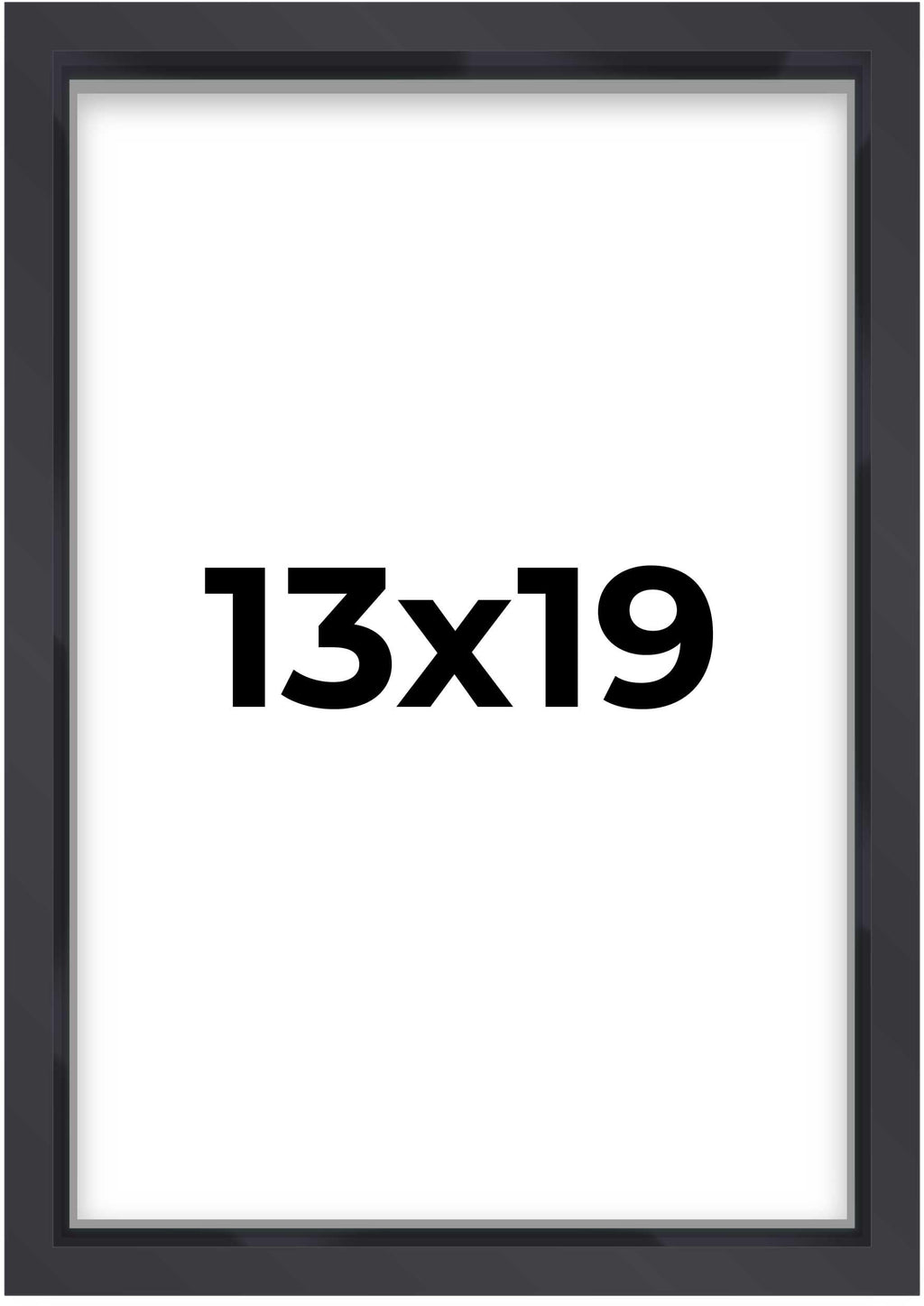 13x19 Shadow Box Frame Contemporary Black | 1'' Depth of Usable Space| Interior Size 13x19 or 19x13 Inches| UV Resistant Acrylic