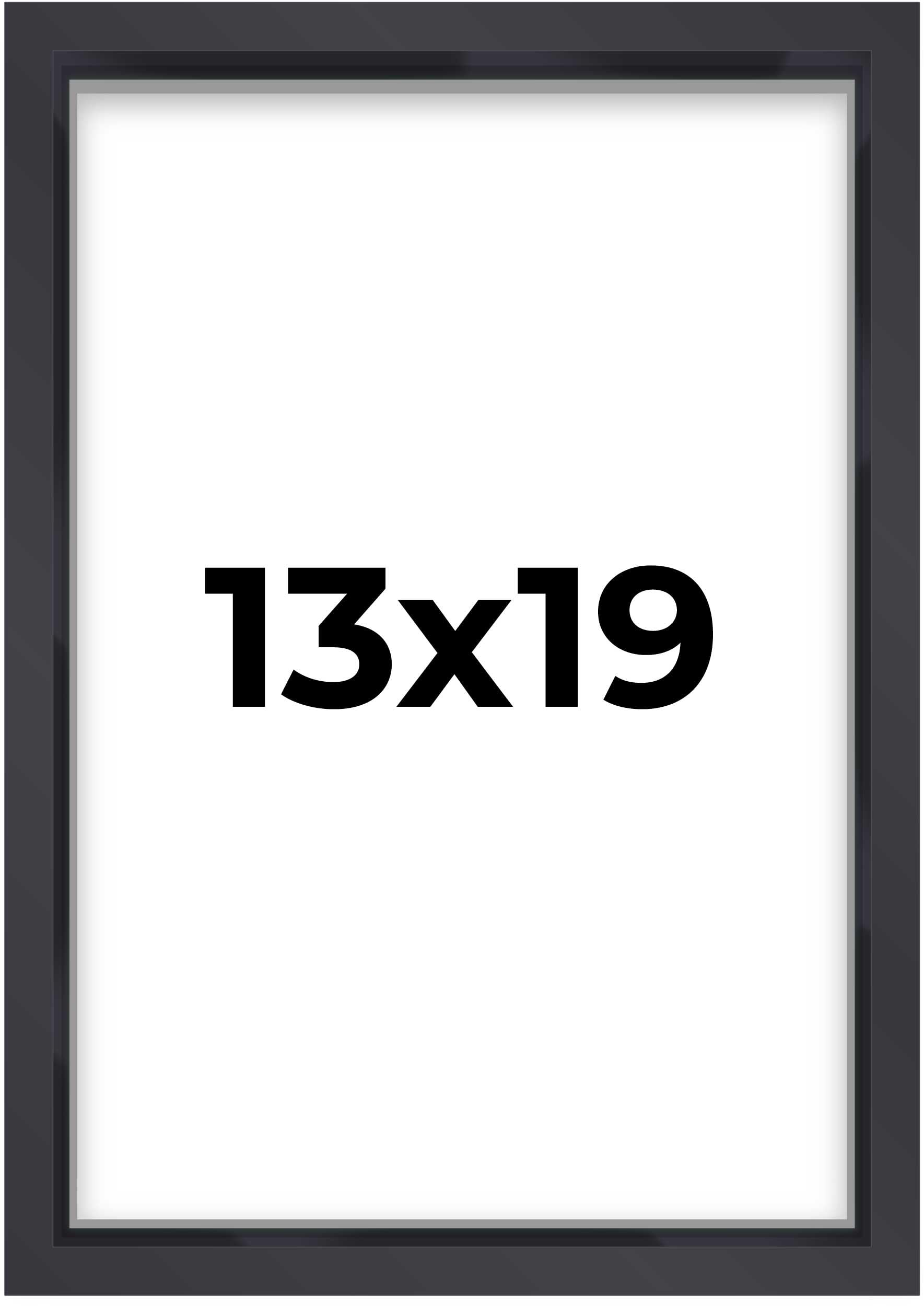 13x19 Shadow Box Frame Contemporary Black | 1'' Depth of Usable Space| Interior Size 13x19 or 19x13 Inches| UV Resistant Acrylic
