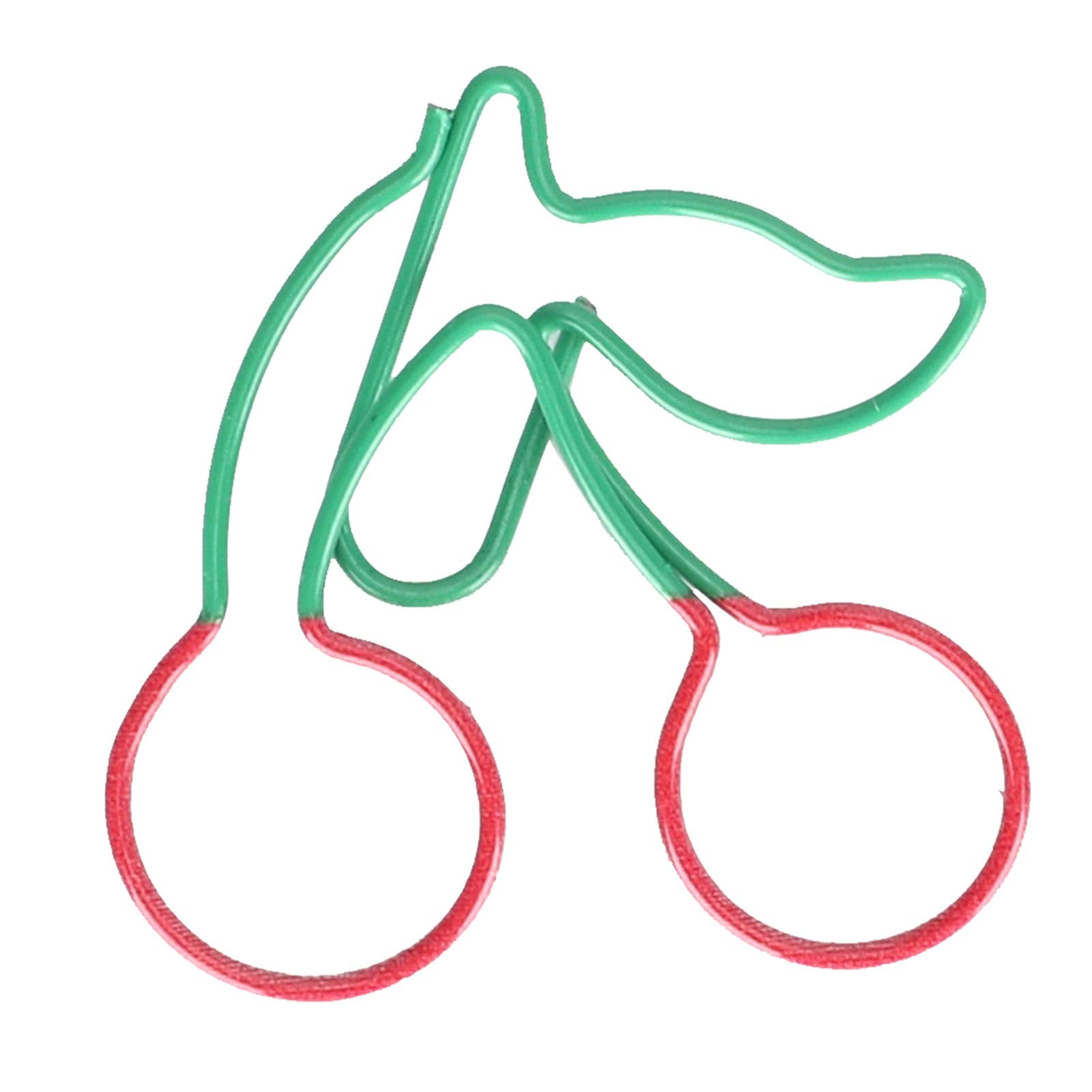 Oumefar 20Pcs Metal Paper Clips Paperclips Bookmarks Planner Clip Cute Fruit Pin Unique Paper Clips Fruit Shaped 2-Color Hanger