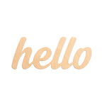 UNFINISHEDWOODCO 15    Script Hello Wall D  cor, Unfinished Wood