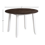 Intercon Kona 42" Drop Leaf Table with 4 Legs, Gray & White