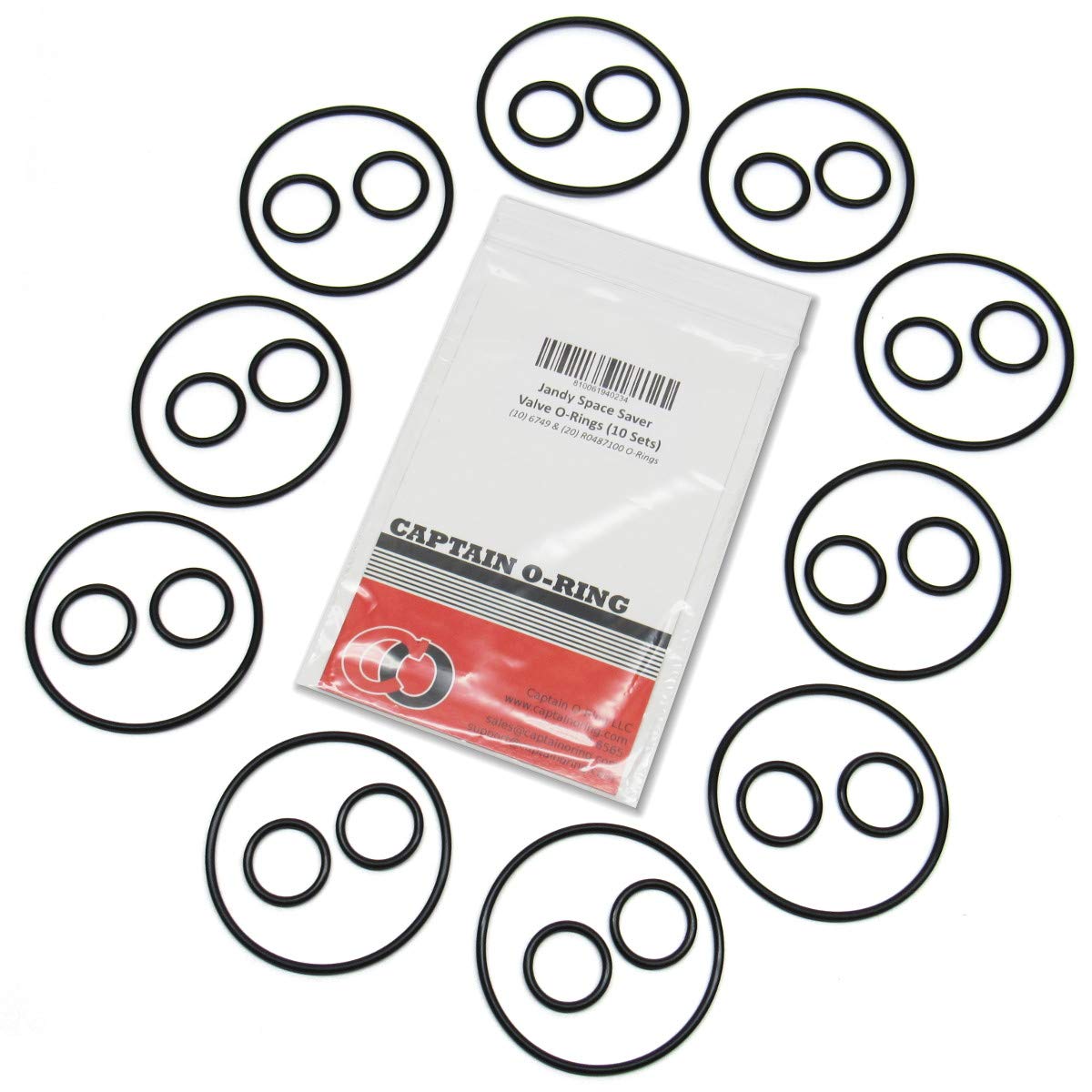 (10 Sets) Replacement Valve Cover & Stem O-Rings For Jandy Space Saver Valves (1.5 To 2) (Part Numbers 6749 And R0487100)