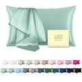 Suatien Mulberry Silk Pillow Cases Standard Size Silk Pillowcase For Hair And Skin With Zipper Soft Breathable Smooth Cooling Si