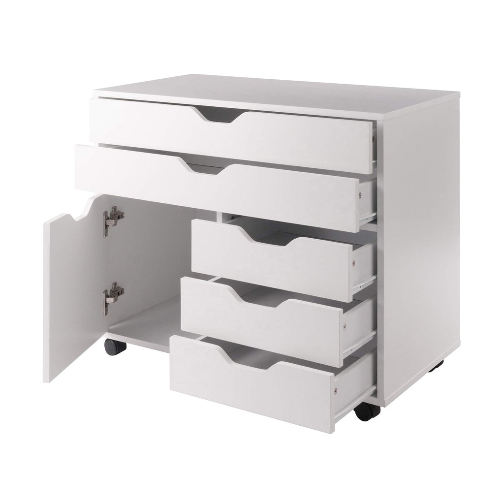 Ergode Wood Halifax 3-Section Mobile Storage Cabinet - Versatile & Compact