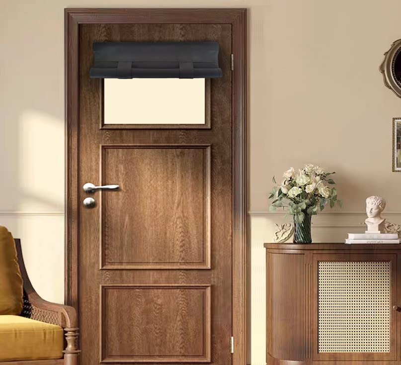 Pi Blackout Door Panel Curtain, 26X20 Inches, Polyester, Black, For Small Window/Door/Office, Thermal Insulated, Easy Care, 1 Panel (W26Xl20)