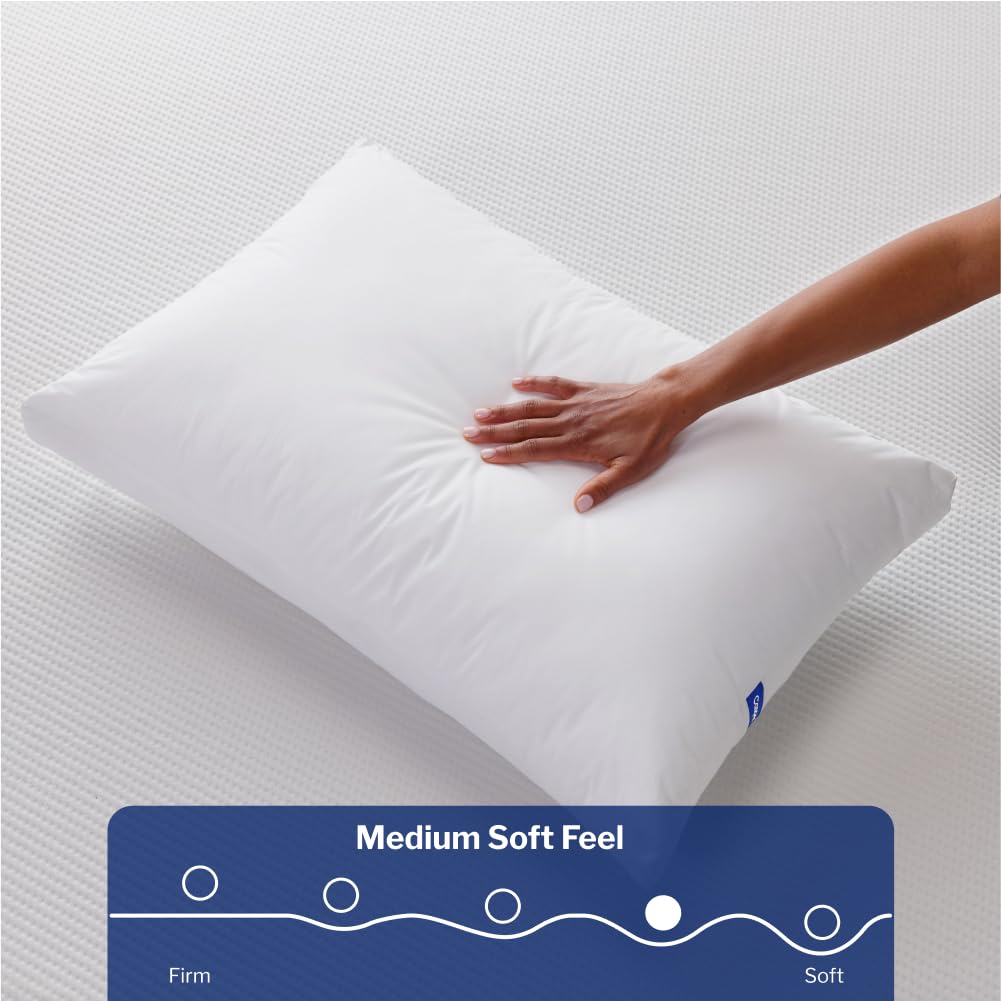 Casper Essential Pillow For Sleeping, King, White, Two Pack