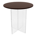 Valore Collection 20 Acrylic Side Table With Walnut Top