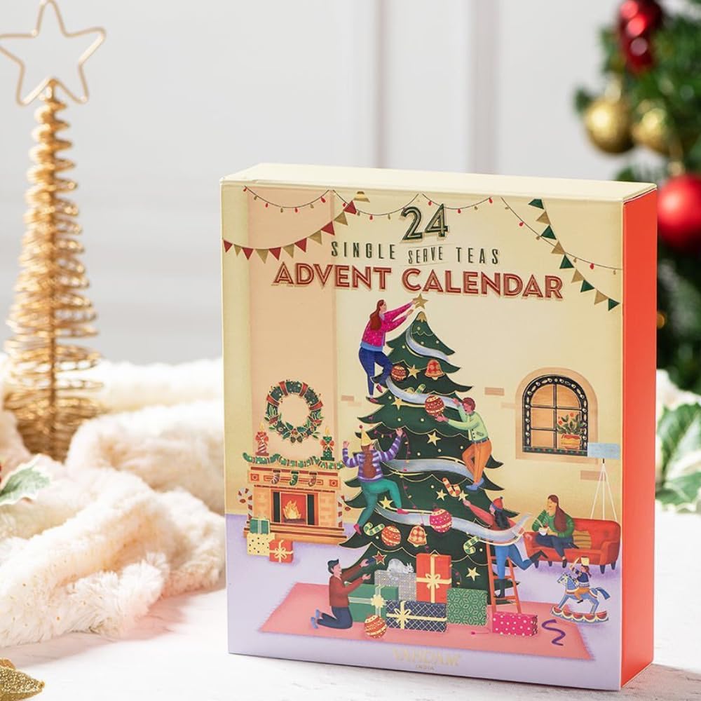 Limited Edition - Advent Calendar 2024 Tea Bags (48G/1.69Oz) 24 Unique Flavors - Luxury Holiday Gift Box | Christmas Advent Cale