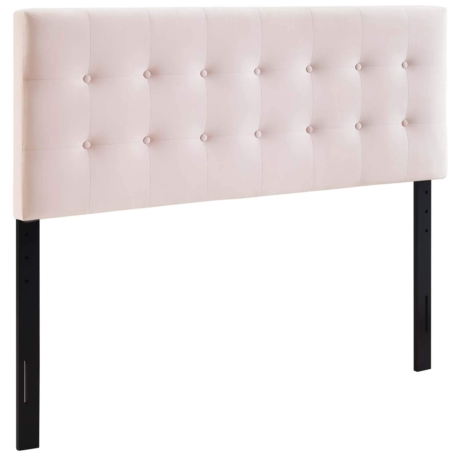 Modway Emily Queen Biscuit Tufted Performance Velvet Headboard, Pink