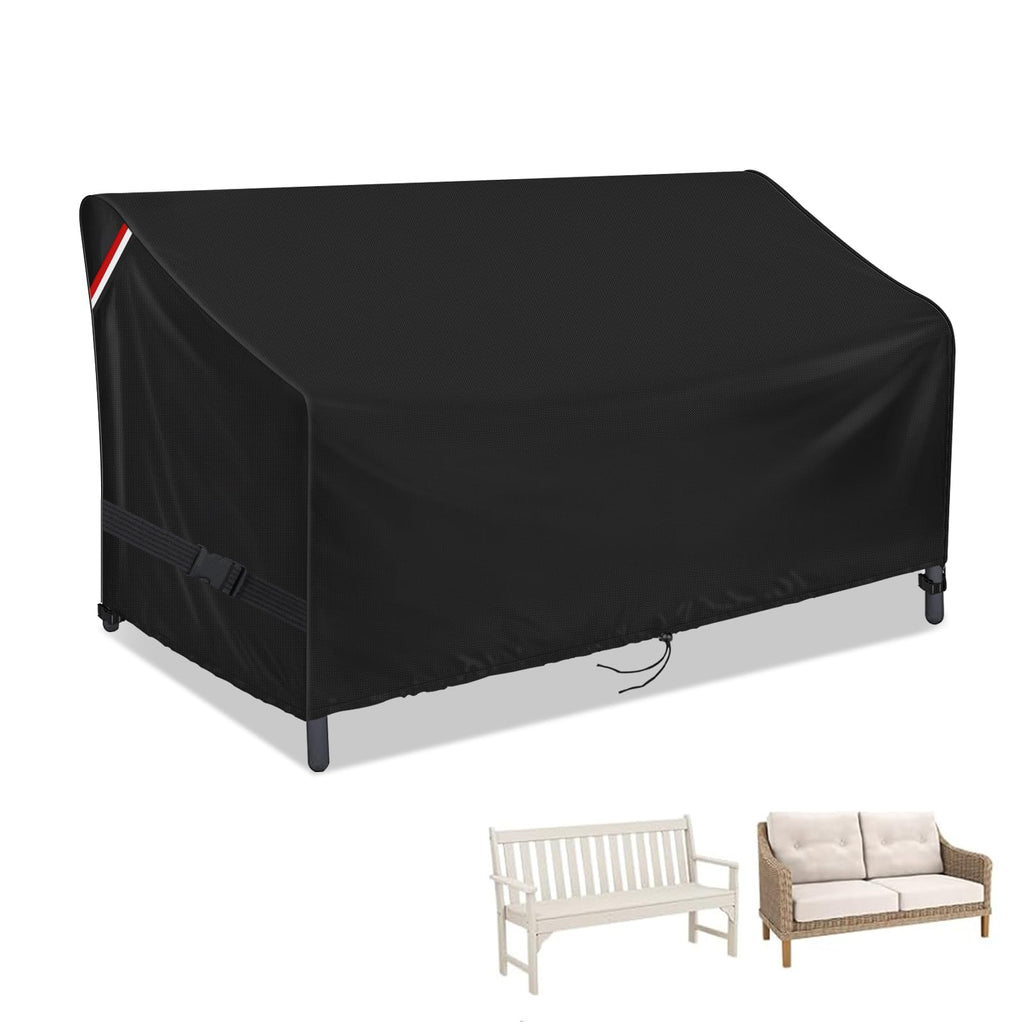 Loenel Outdoor Loveseat Cover, Waterproof 2-Seater Outdoor Bench Cover For Patio Sofa Furniture, Outside Small Couch Covers - 54