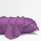 Ntbay Zippered Satin Pillow Cases For Hair And Skin, Luxury King Hidden Zipper Pillowcases Set Of 2, 20X36 Inches, Purple