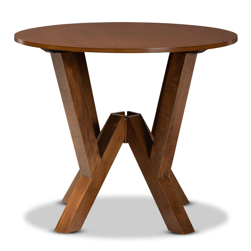 Baxton Studio Modern Dining Table with Walnut Finish RH7231T-Walnut-35-IN-DT