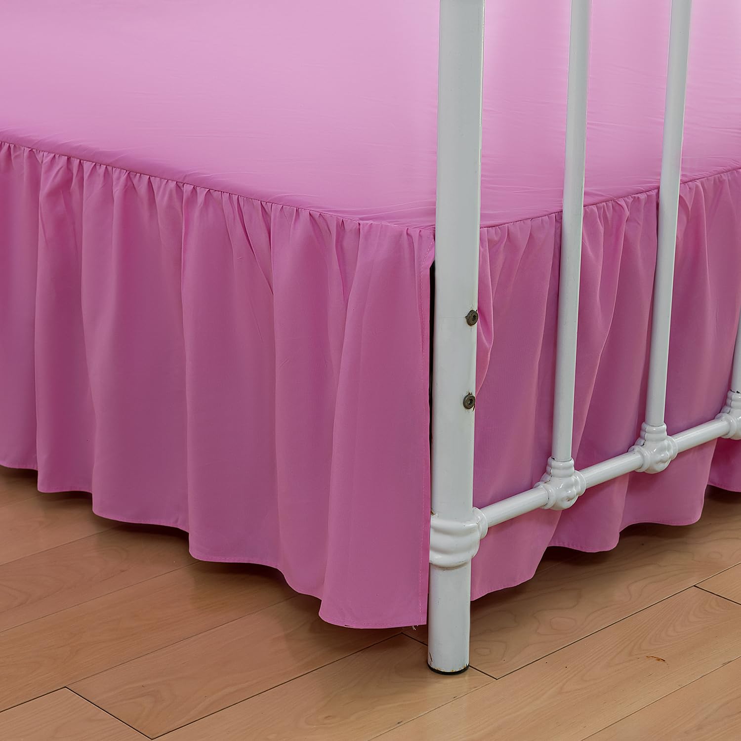 Xuan Dian Bed Skirt Full Size Ruffled Bed Skirts With Split Corners, 14 Inch Drop Dust Ruffle Bed Skirt With Platform, 14 Inch D