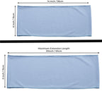 Mds Pack Of 10 Spandex Chair Sashes Bow Sash Elastic Chair Bands Ties Without Buckle For Wedding And Events Decoration Spandex Slider Sashes Bow - Baby Blue