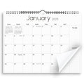 Skydue Wall Calendar 2025-2026, Jan 2025 To Jun 2026 18 Months 2025 Wall Calendar With Planner Stickers, 14.5 ' X 11 ', Black
