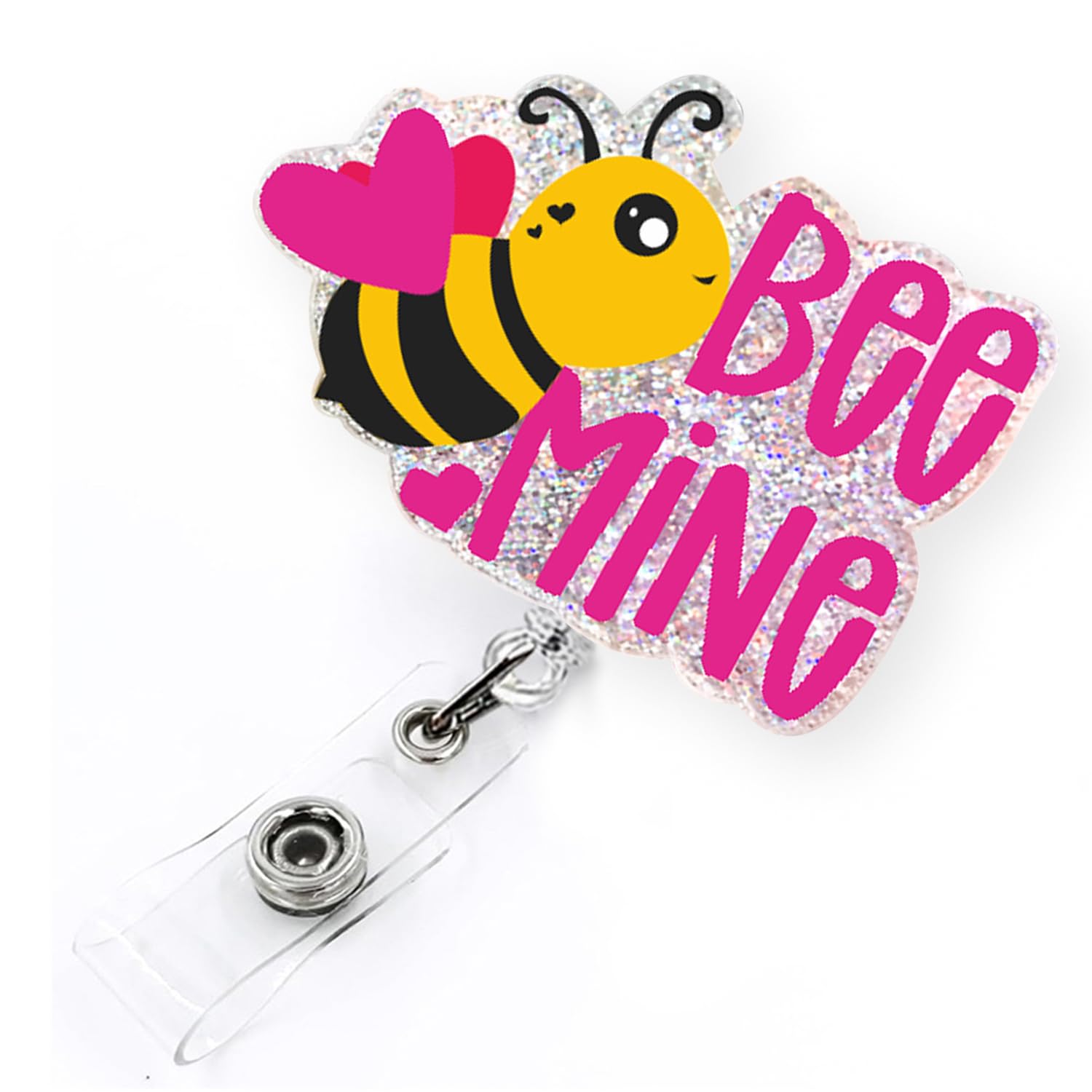 Valentine'S Day Bee Mine Badge Reel Retractable For Nurse Nursing Rn Doctor Medical Worker & Teacher | Cute Nurse Gifts Valentin