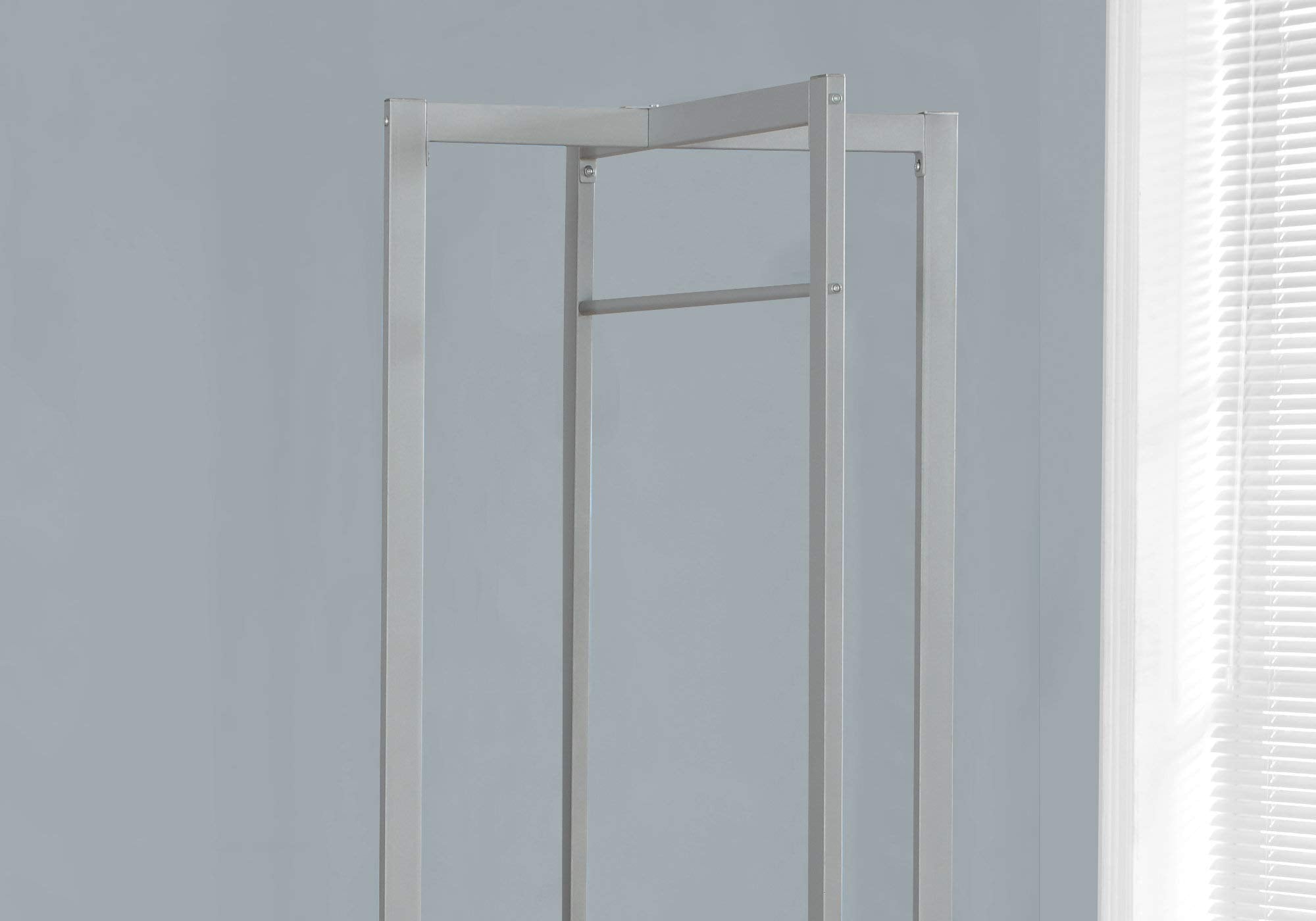 Monarch Metal Coat Rack, 72-Inch, Silver