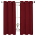 Nicetown Holiday Christmas Decor Thermal Insulated Solid Grommet Blackout Curtains/Drapes For Living Room (1 Pair, 42 By 63 Inch